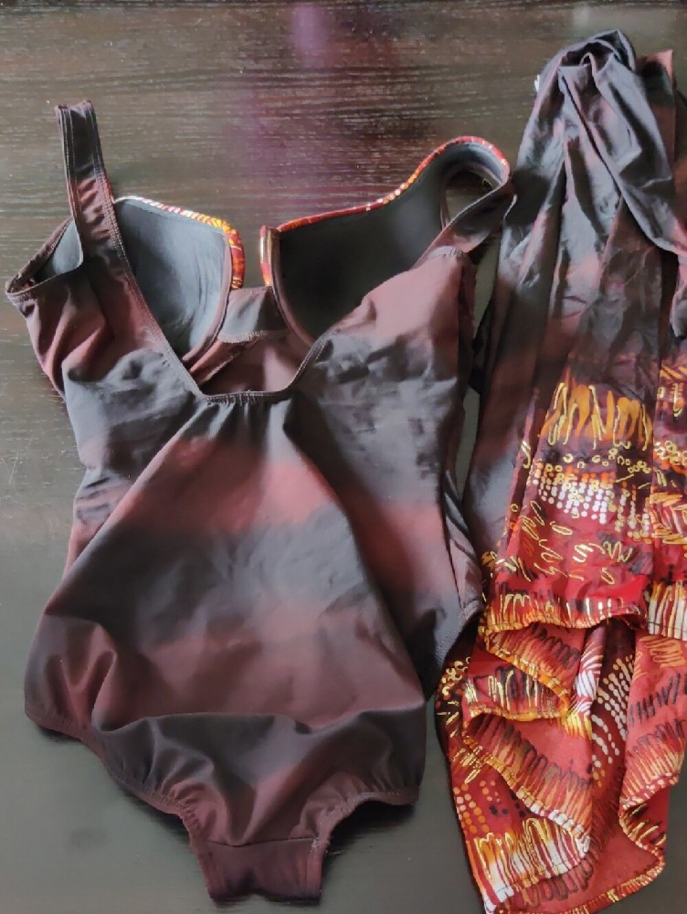 Miraclesuit Burgundy Multi Sculpting One-Piece Swimsuit with Matching Cover-Up - Picture 2 of 5